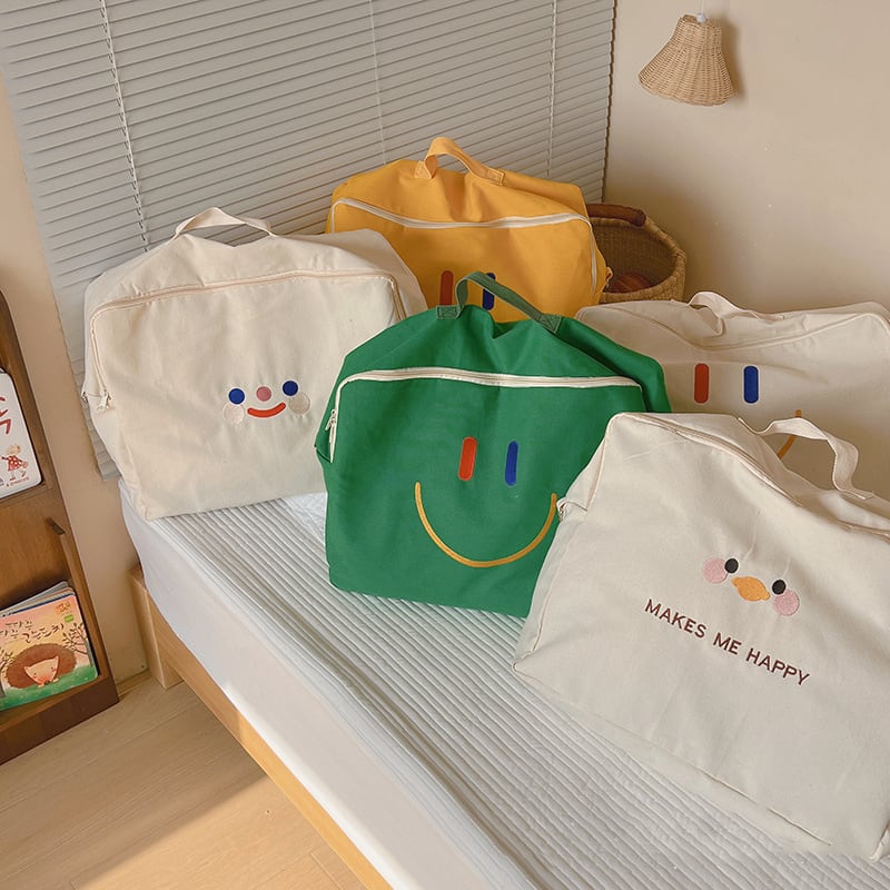 【GOODS】手描きスマイル大容量収納バッグ