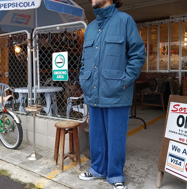 used アウター◆L 80s USA製 Vintage Woolrich 中綿 マウンテンジャケット ネイビー◆ヴィンテージ 古着