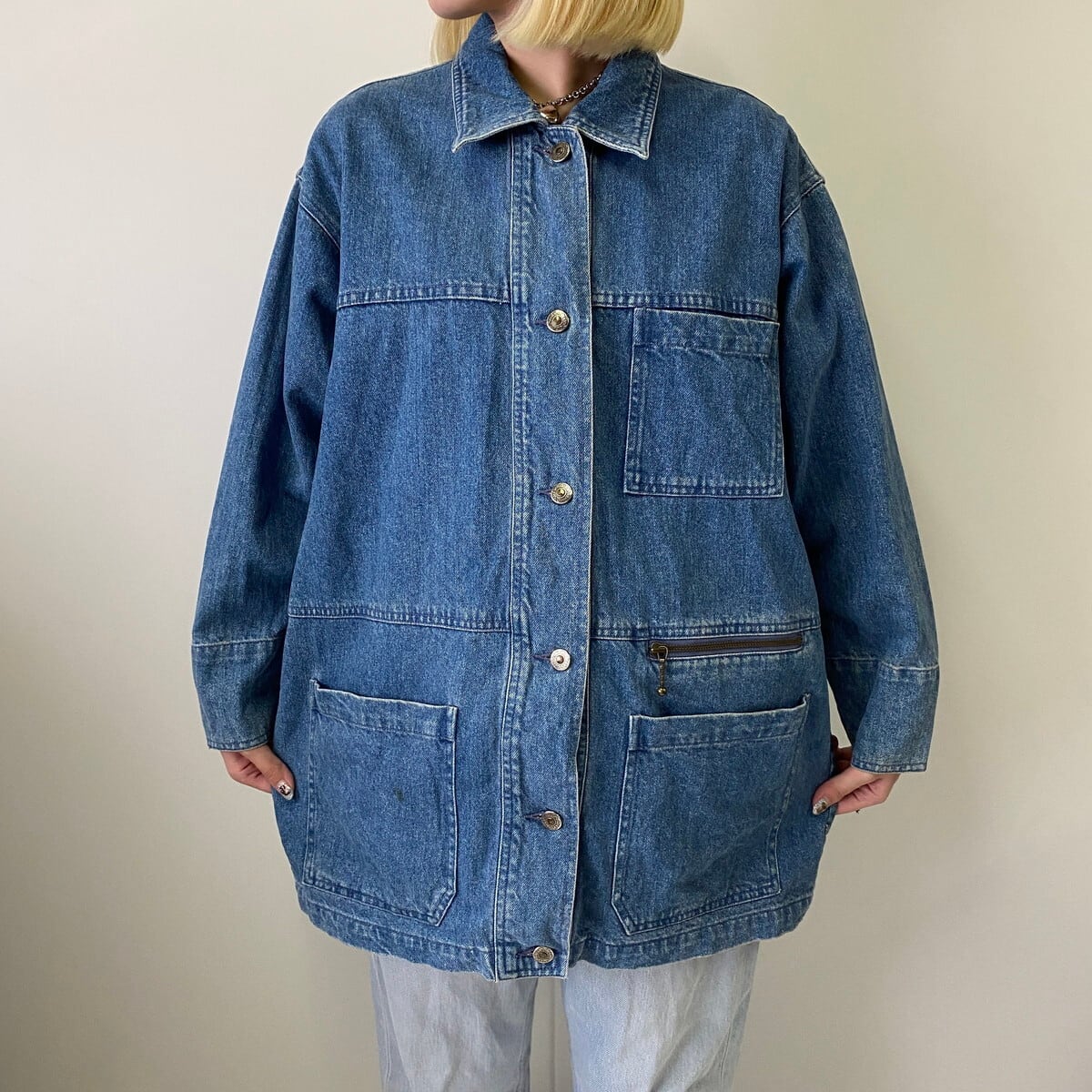 USA製 80〜90年代 黒タグ Eddie Bauer エディーバウアー デニム 