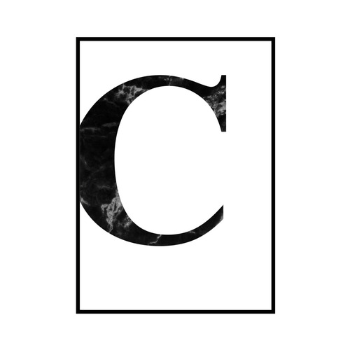 "C" 黒大理石 - Black marble - ALPHAシリーズ [SD-000504] B4サイズ フレームセット