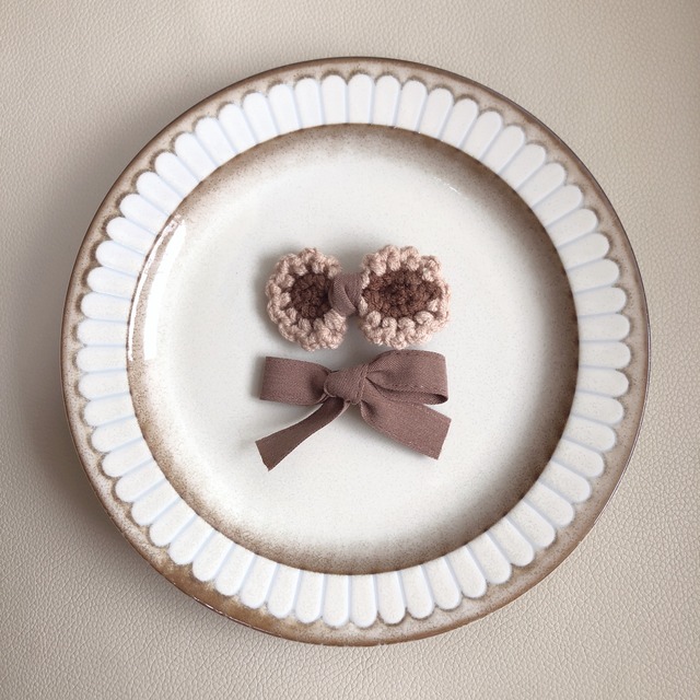 sofia crochet hair clip / 2set