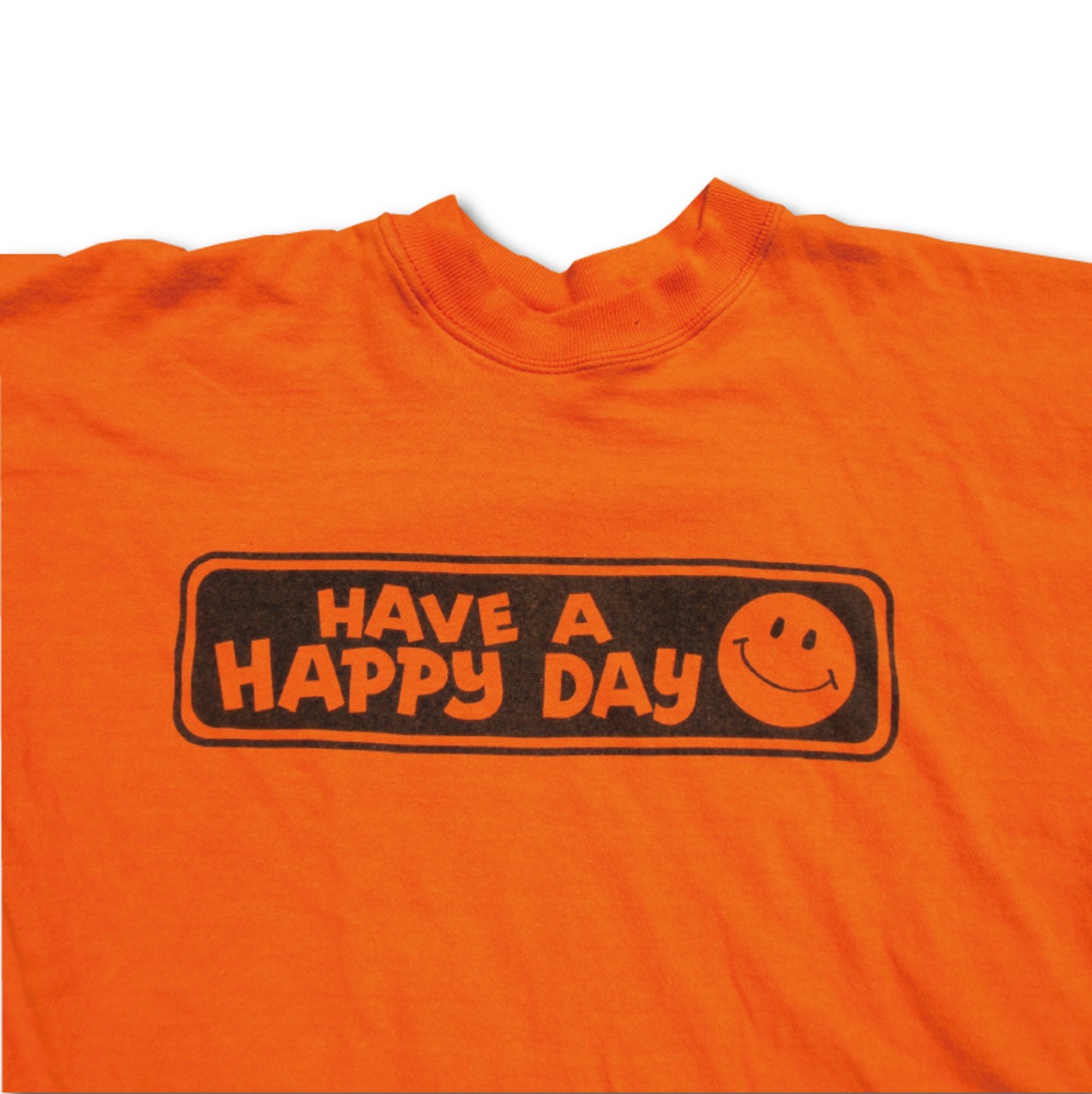 【LOST AND FOUND】"HAVE A HAPPY DAY" Reversible T-shirt (BLK×ORG)