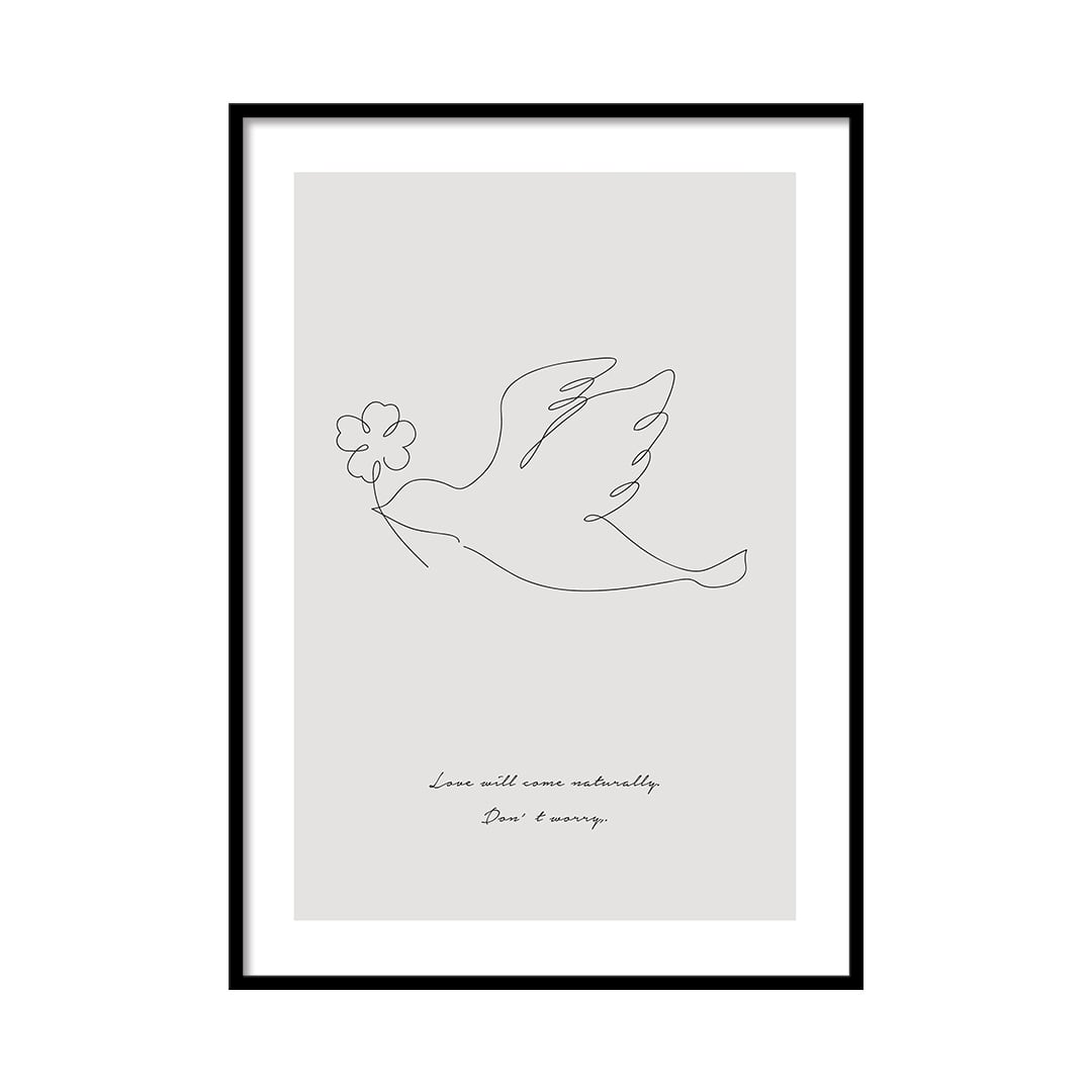 A0098/線画/アートポスター【 A4 / A3 / A2 / A1 サイズ・フレーム 付きに変更可 】