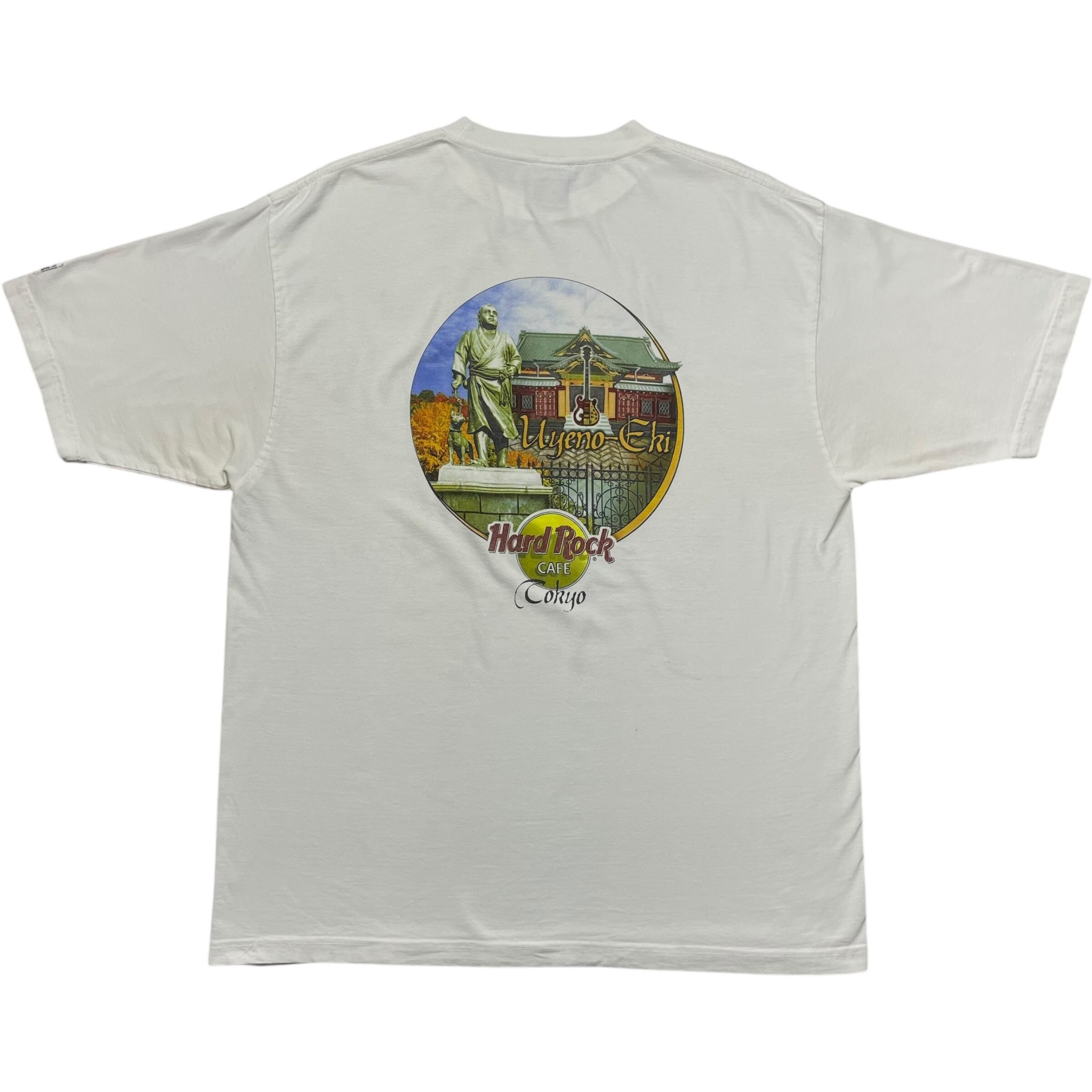《XL》Hard Rock CAFE ハードロックカフェ Tシャツ 両面プリント ロゴ 上野駅 no.7242