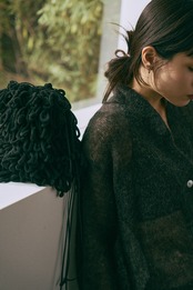 Thick Velvet Loop Monster Mini Bag Hand Knit