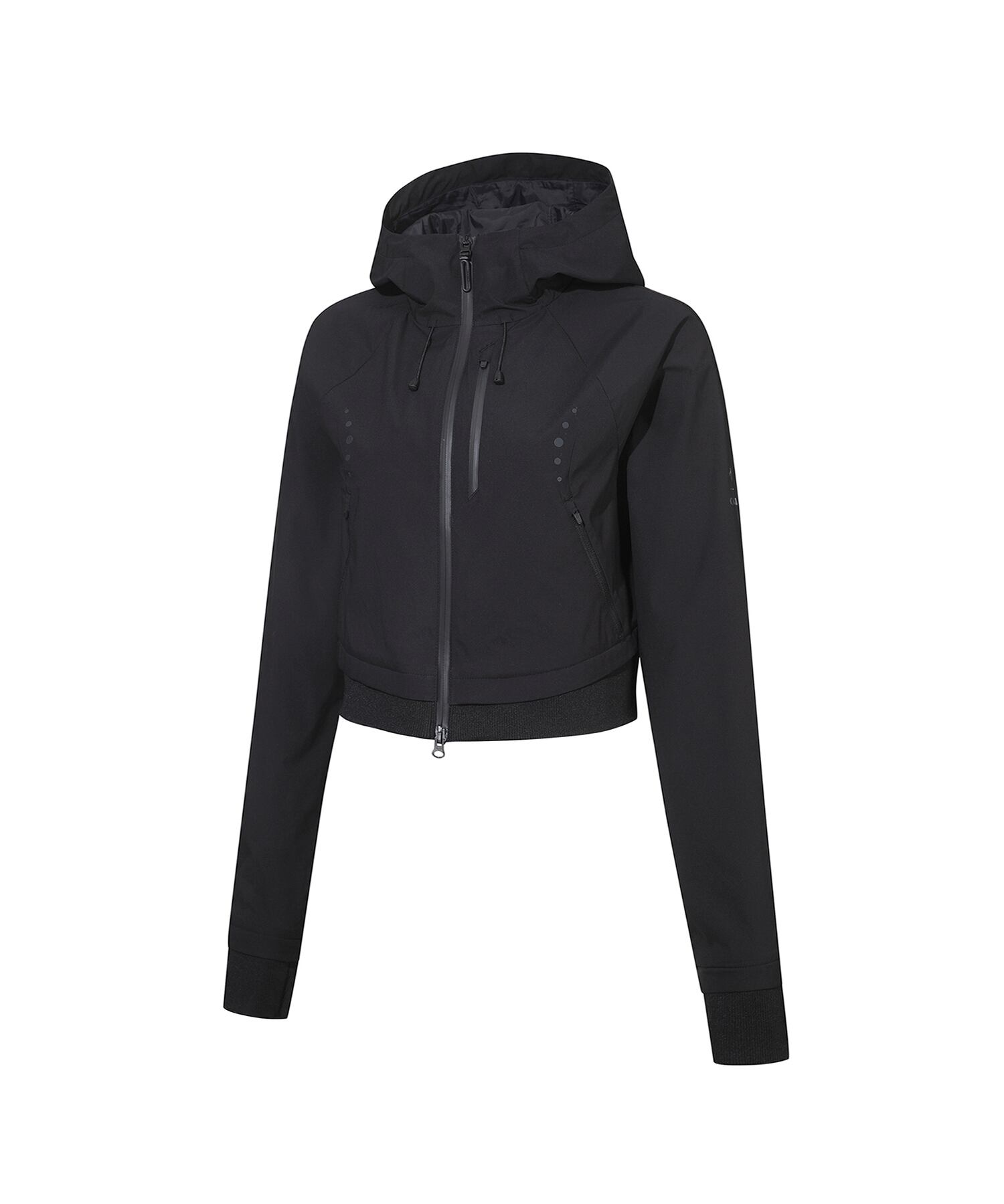 OJOS] OJOS X DESCENTE Crop Hard Shell Jacket / Black 正規品 韓国