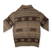 Austin Reed オースティンリード ノルディック ショールカラー ネップ ウールニット カーディガン サイズ L /ベージュ系