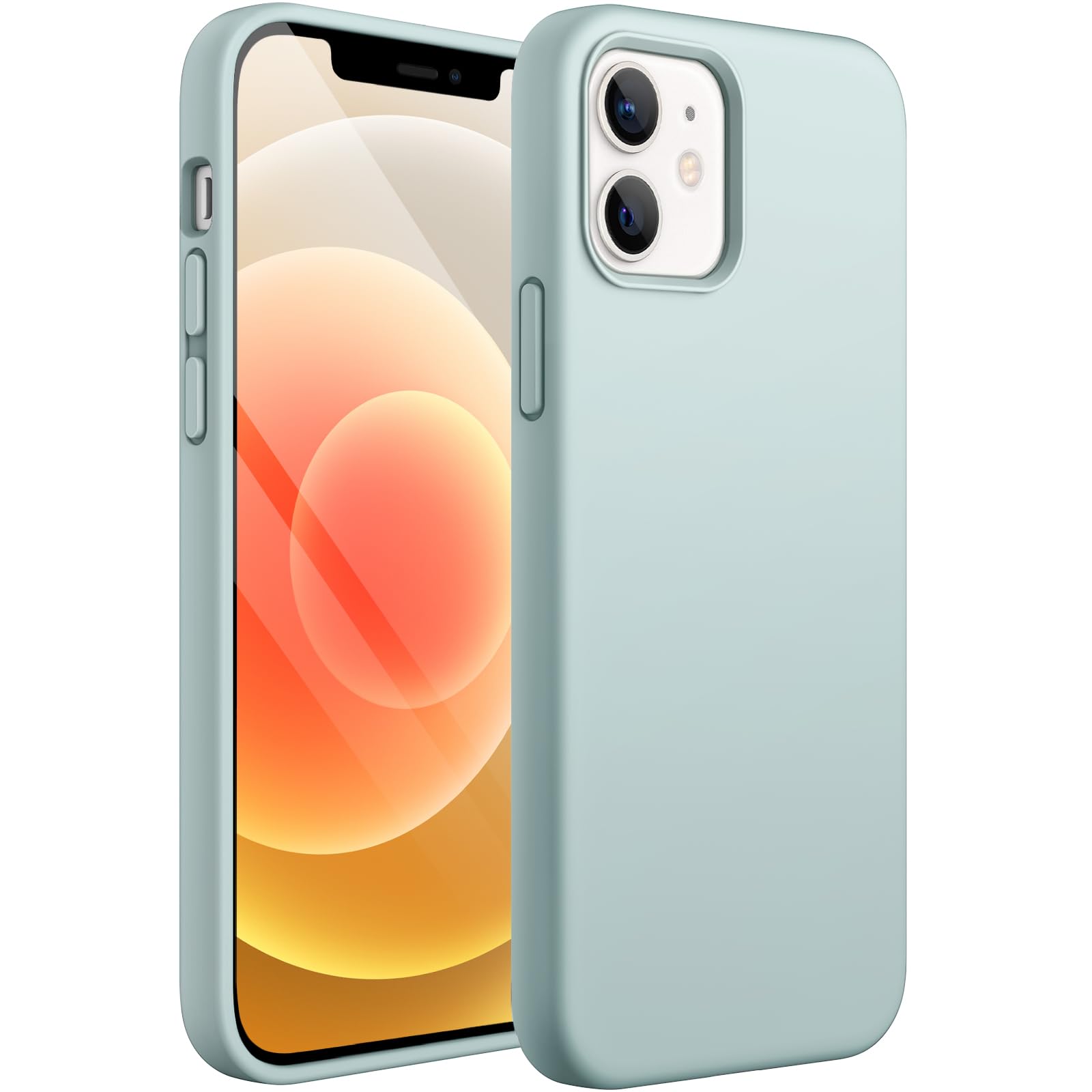 JETech iPhone 12/12 Pro用 シリコンケース (サキュレント)