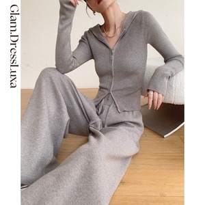 リラックス ニットパーカーセットアップ_ST247