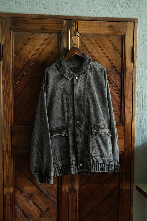 Utah／80-90’s "Sabu Jeans" chemical wash denim bomber jacket