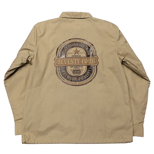 コーチジャケット / SEVENTY FOUR(セブンティーフォー) / TEAM JKT(DIGNITY LOGO)(BEIGE)(STF23WS11)