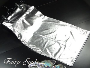 ★送料無料★9号☆メタリックシルバ－タイトスカ－ト (SKN9541)