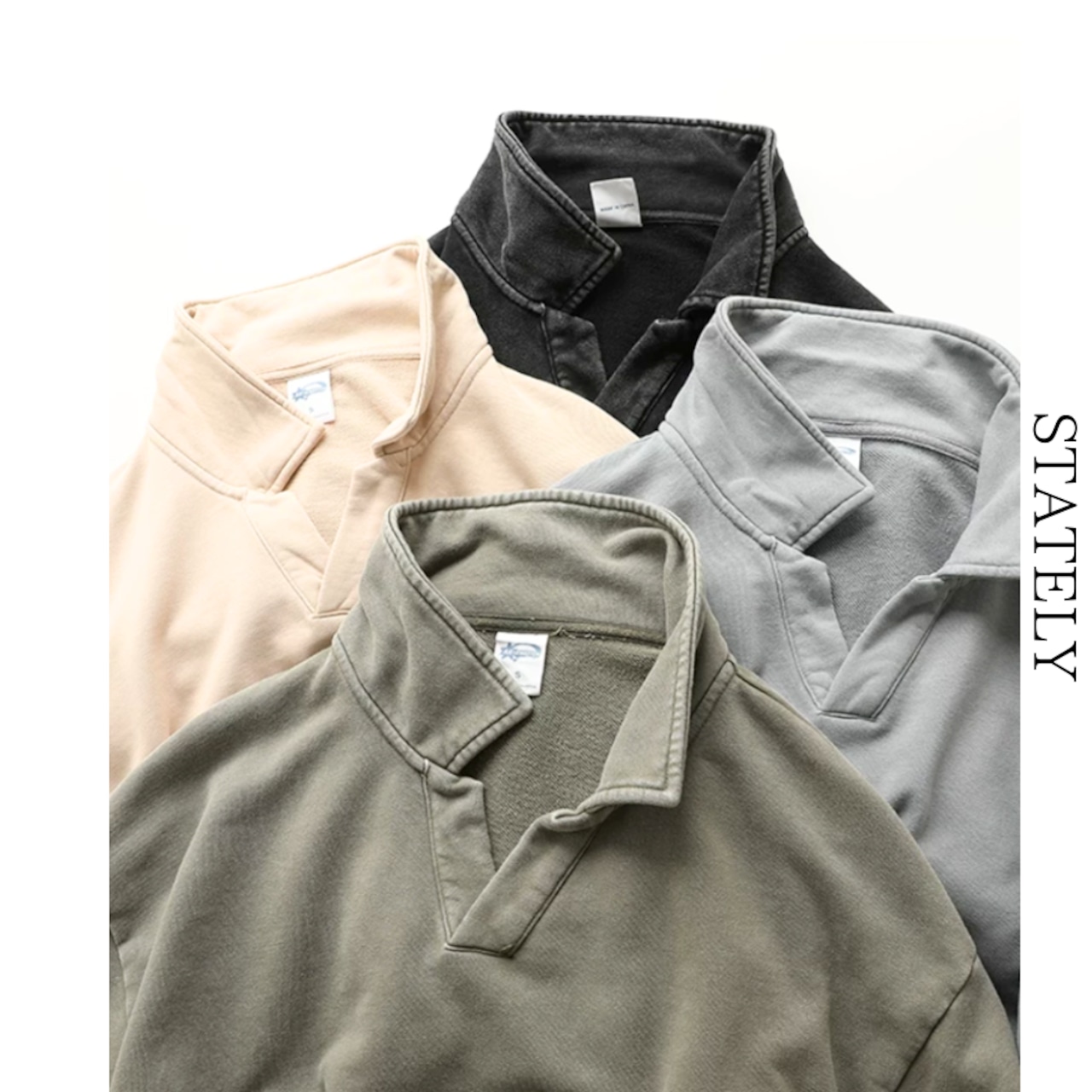 Washed Polo Collar ロンT/4color_T66・画像6