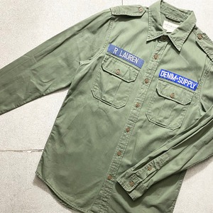 DENIM&SUPPLY RALPH LAUREN back embroidery military shirt