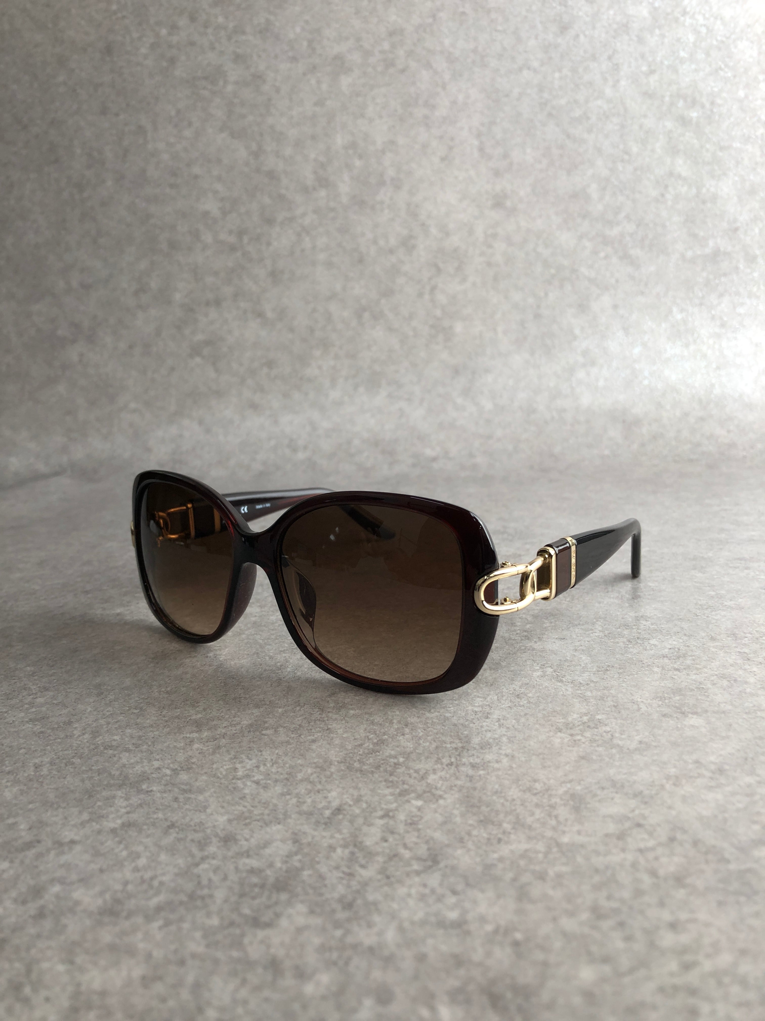 LOEWE ロエベ サングラス ブラウン ロゴ SLW782G vintage ヴィンテージ