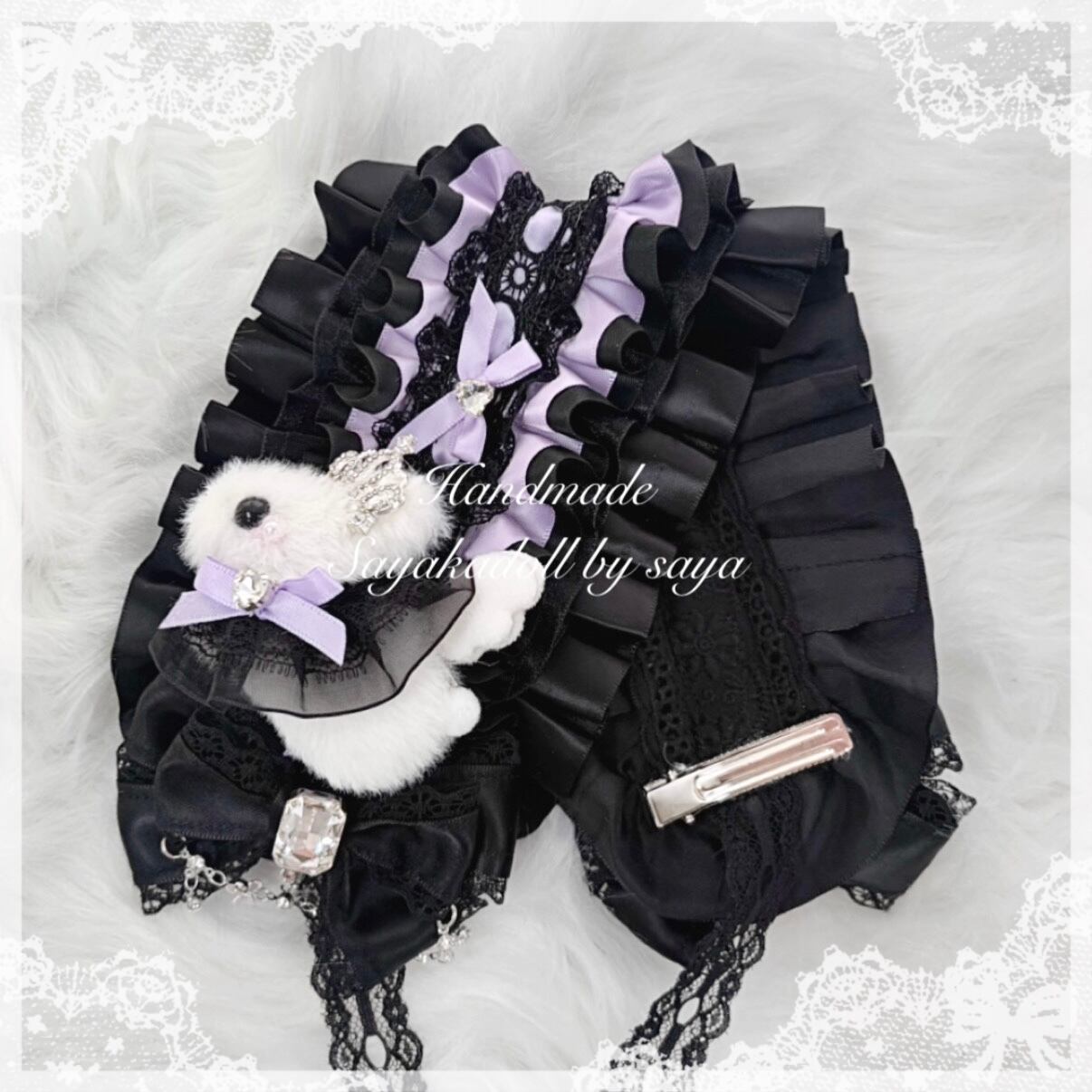 ♡ Princess rose フリルレースリボンヘッドドレス light green