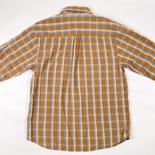 希少 レア THE NORTH FACE ザ・ノース・フェイス A5 Series チェック柄 長袖 ワークシャツ M/オレンジ ベージュ系 メンズ インド綿 アウトドア