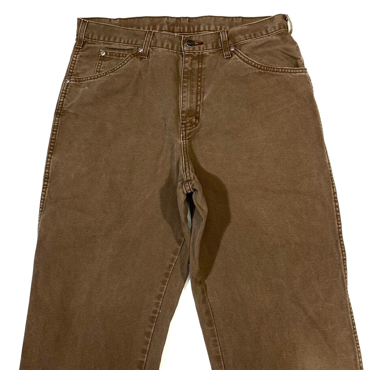 Dickies ディッキーズ ダック地 ワークパンツ ブラウン 茶色 メンズW34