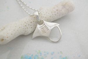 ネックレス メンズ レディース キッズ シルバー925 チェーン40cm ネックレス マンタ 海の生き物 沖縄工房 プレゼント 島元屋