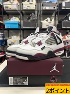 Paris Saint Germain ×Nike Air Jordan 4 Retro "White/Bordeaux/Neutral Gray"