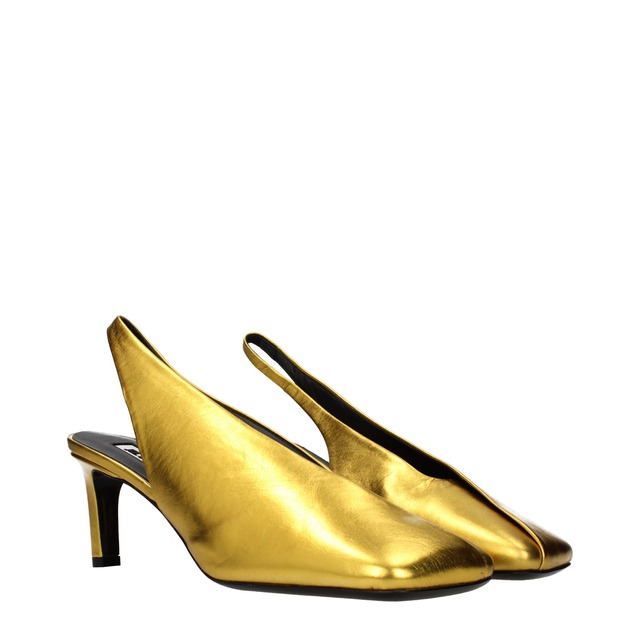 【新品】JIL SANDER ジルサンダー レディース サンダル レザー ゴールド WL0008P4836710