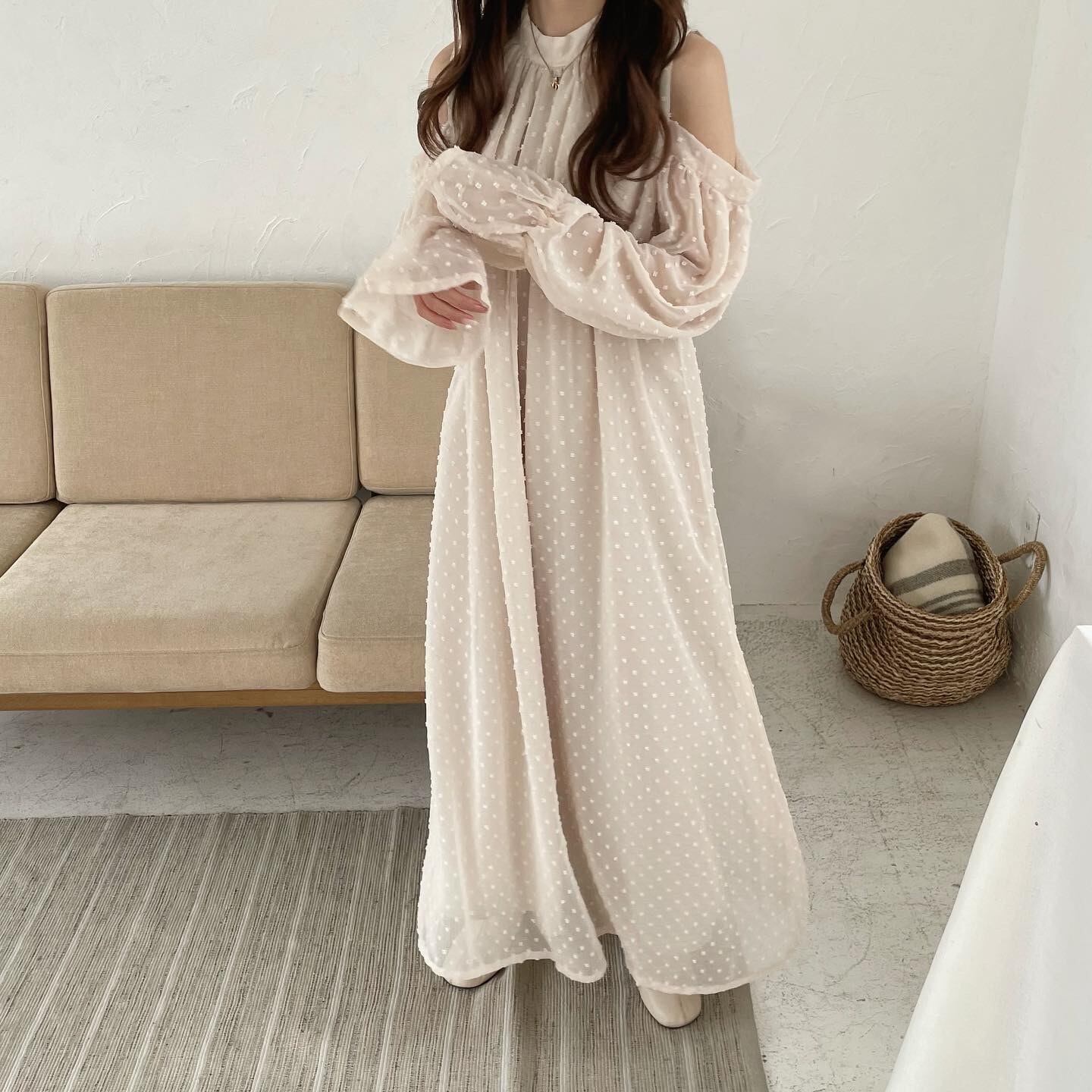 dot jacquard sheer op（ chiffon ） | Ogue