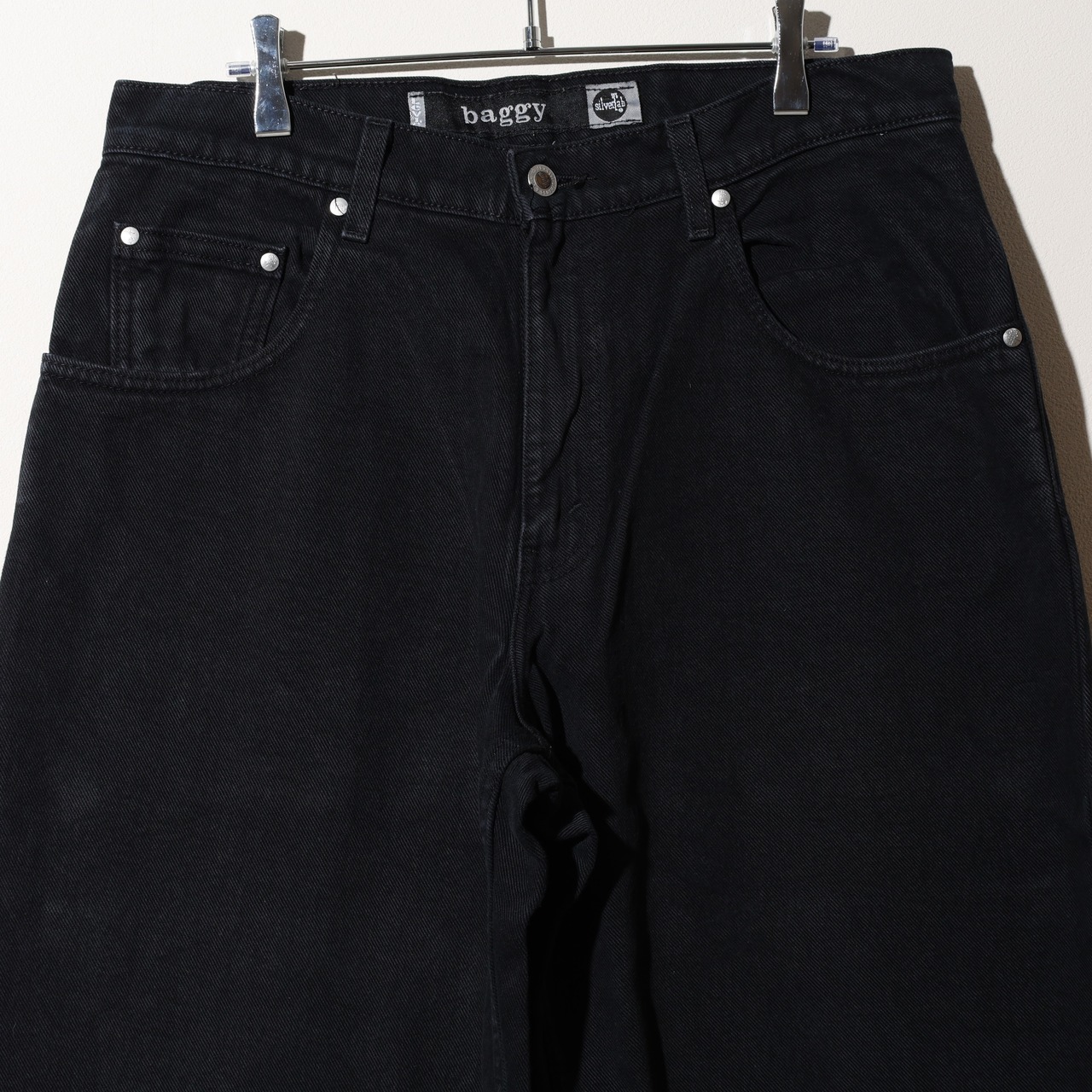 美品 33×32 USA 98年 Baggy Silvertab Levi’s ブラックデニムパンツ リーバイス シルバータブ