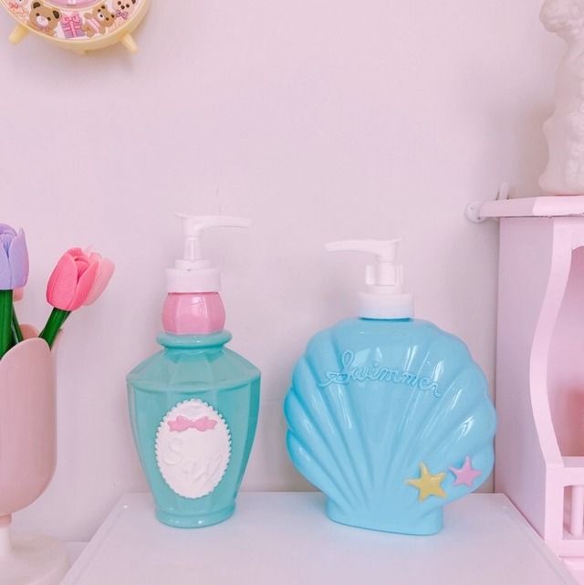 【お取り寄せ】かわいい 乳液ボトル 韓国風 ボディソープボトル 洗顔料 ins 空ボトル