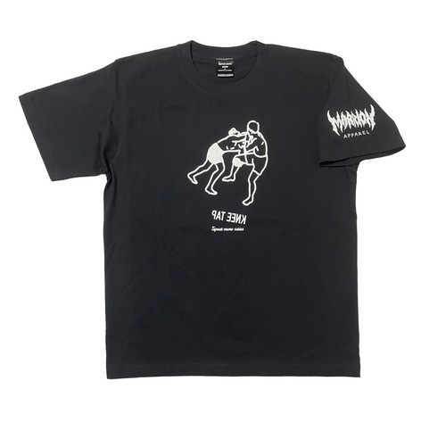 【Cotton100％】Tapoutmemo～Knee Tap T-shirts  (Black×White)-マリアパ