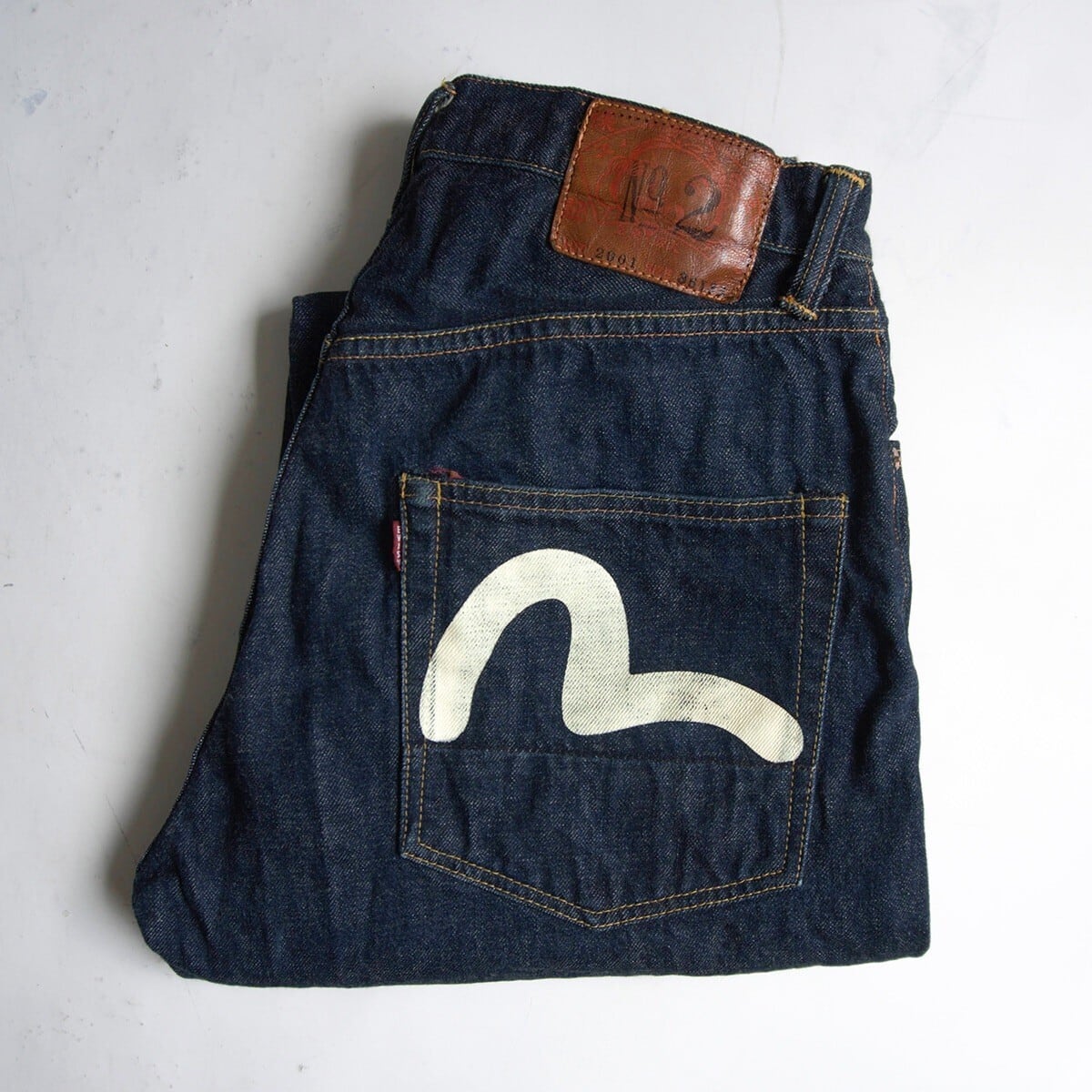雰囲気抜群/濃紺】EVISU 【LOT.2000 デニムパンツ】32×35 エビス