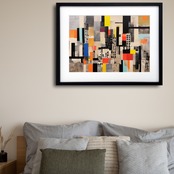 Myriad Ⅱ｜無数の要素と多様性を描くコンテンポラリーアートポスター｜ミニマル空間に映えるモダン抽象デザイン｜洗練された部屋づくりにA4ポスター