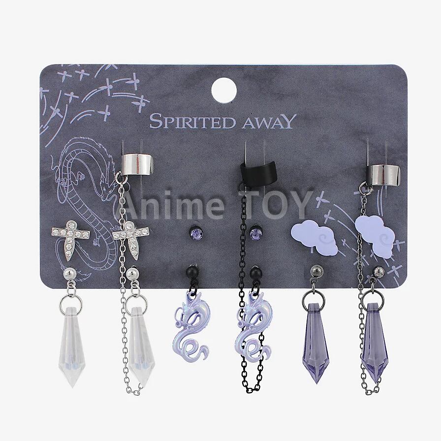 千と千尋の神隠し ハク ピアスセット イヤーカフ スタジオジブリ 龍 竜 アクセサリー Anime Toy アニメトイ 海外 アニメ キャラクター グッズ販売