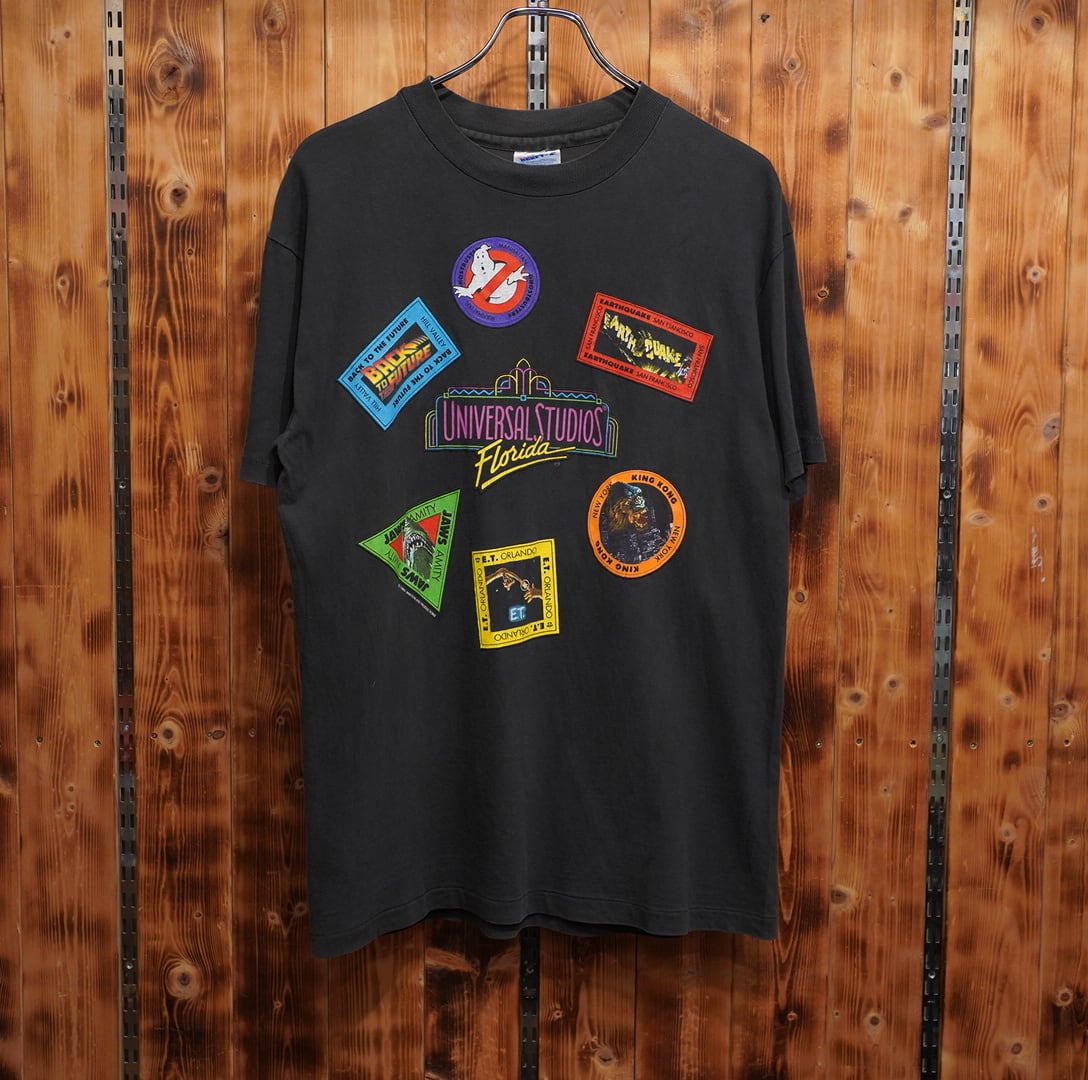 hanes universal studios florida Tシャツ M /1989 80s90s jaws e.t. back to the future king kong ghostbusters earth quake