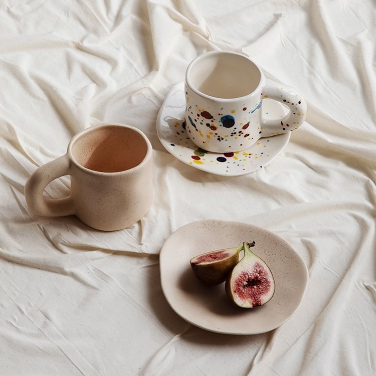 イレギュラー カップ&ソーサラー カラフル セット 北欧 | Plaisir