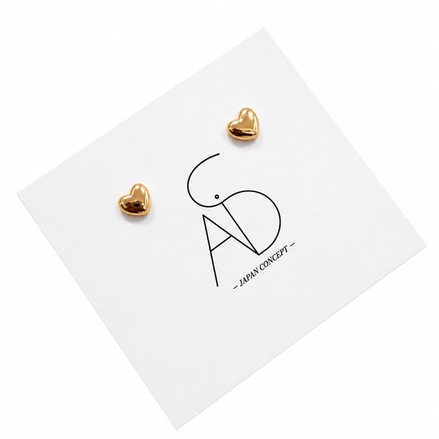 HEART MINI CLASSIC 18K コーティングキャッチピアス