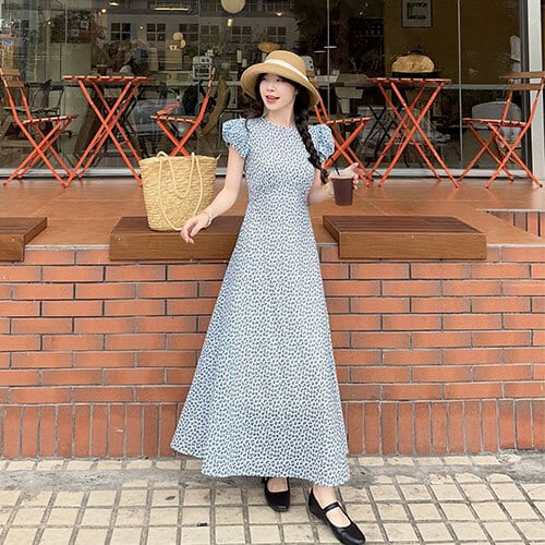パフスリーブ ロング ワンピース | RedBell