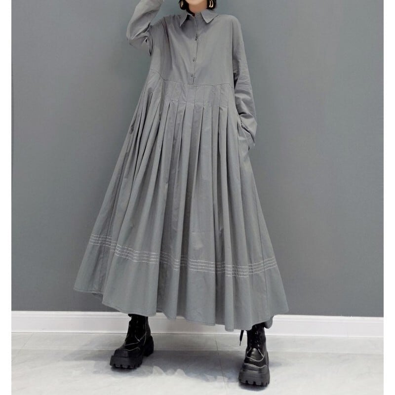 プリーツシャツワンピース ON0206 | Style Sombre（スタイルサムバ