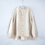 Stripe linen shirts    womens Msize  /  Beige