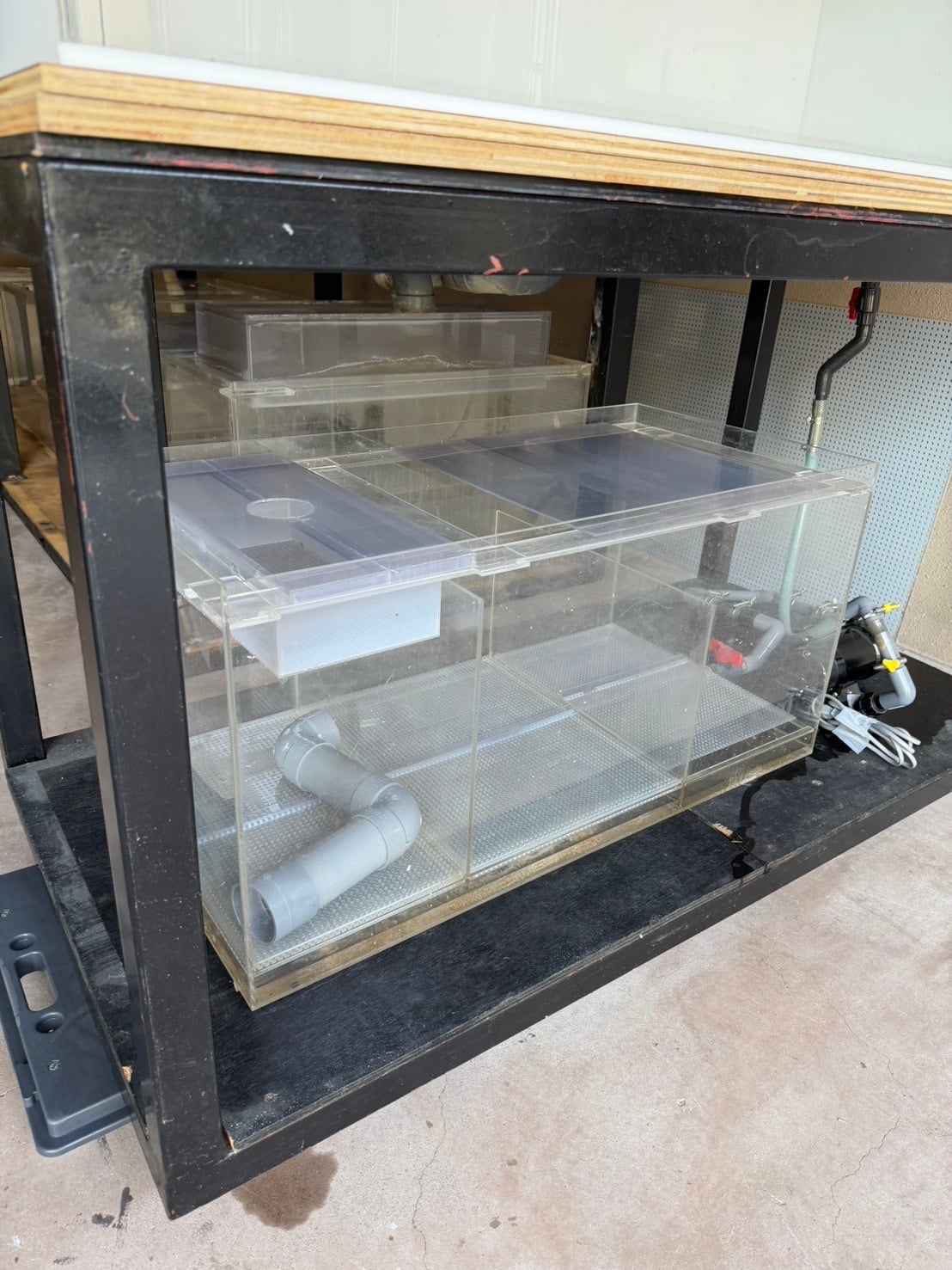 中古水槽 1500×750×600 4面白水槽 オーバーフローセット | アクア