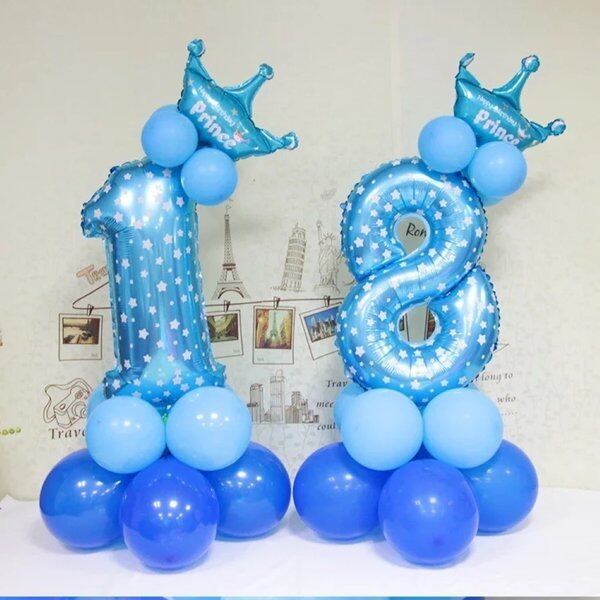 数字 バルーン 立体セット 誕生日 ブルー ナンバーバルーン 100cm超え 風船 飾り付け サプライズ 大きい プレゼント 安い おもちゃ 大きめ ぺたんこ配送 Am 351 360 幸せを運ぶ風船shopフロンティアバルーン