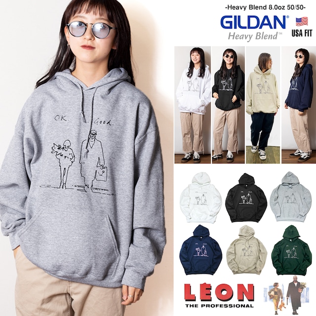 LEON レオン 「ok good...」 スウェット パーカー映画 パーカー「ユニセックス」leon-hoodie-okgoodw