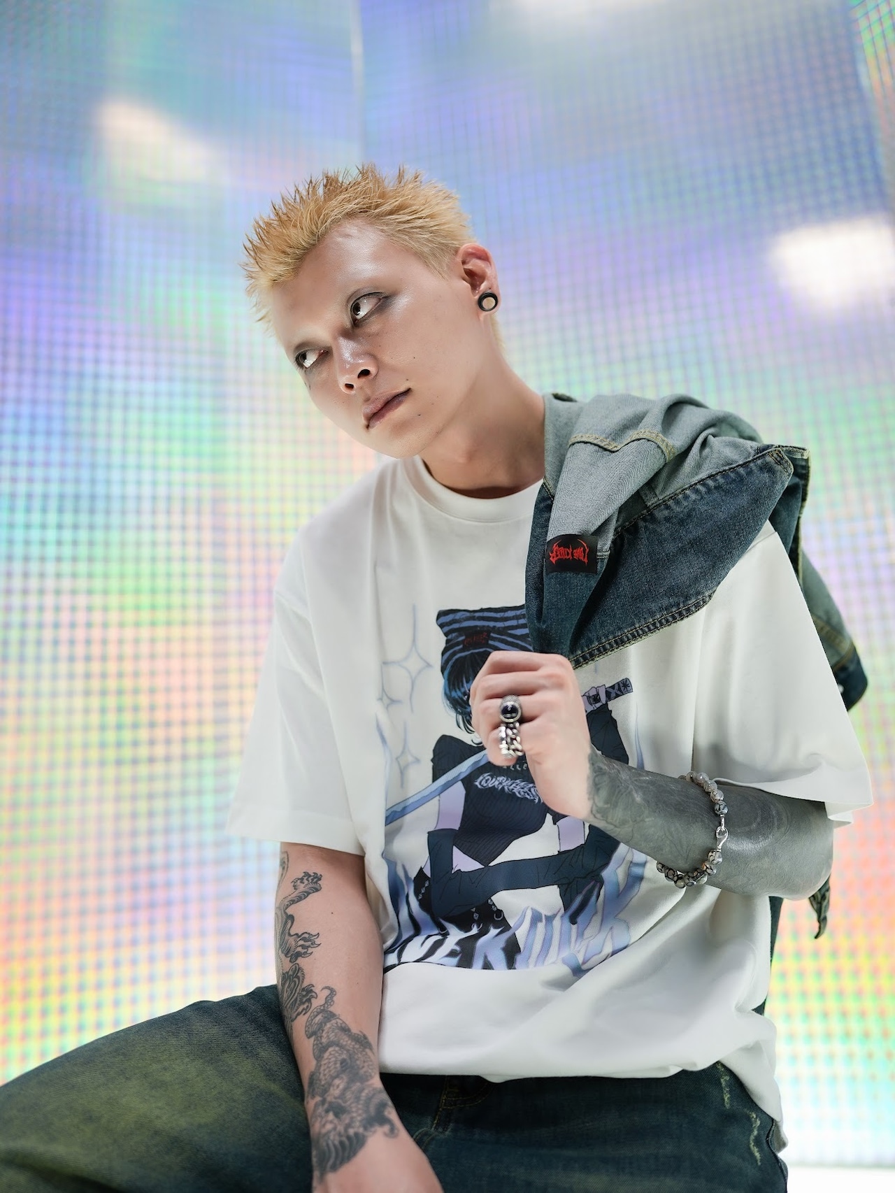 【LOVE KILLER 】Killer cat Graffiti Logo T-shirt