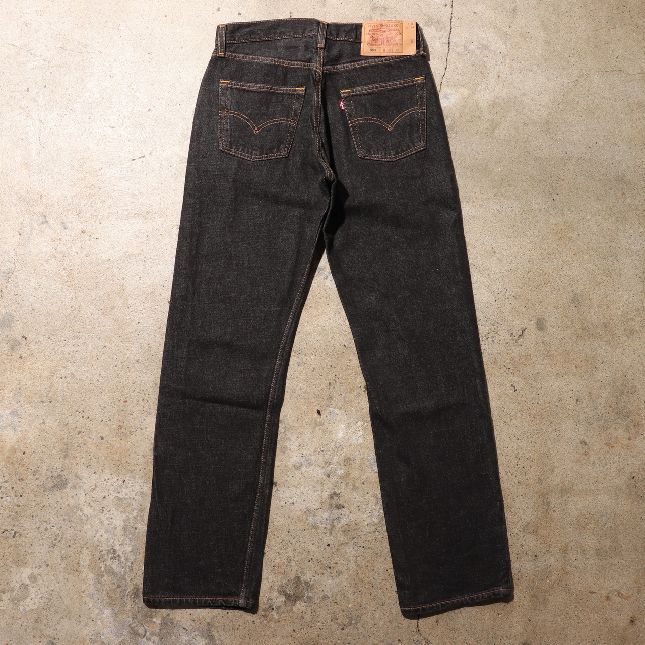 極美品 30×30 Levi's 501 USA 先染め ブラックデニムパンツ リーバイス