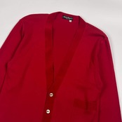 イタリア製 Salvatore Ferragamo サルヴァトーレ フェラガモ ニット カーディガン L/レッド メンズ