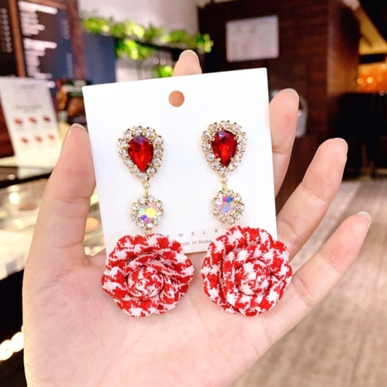 SALE❣️【【破格❣️即納❣️送料無料❣️】カメリア ツイード 赤 黒 