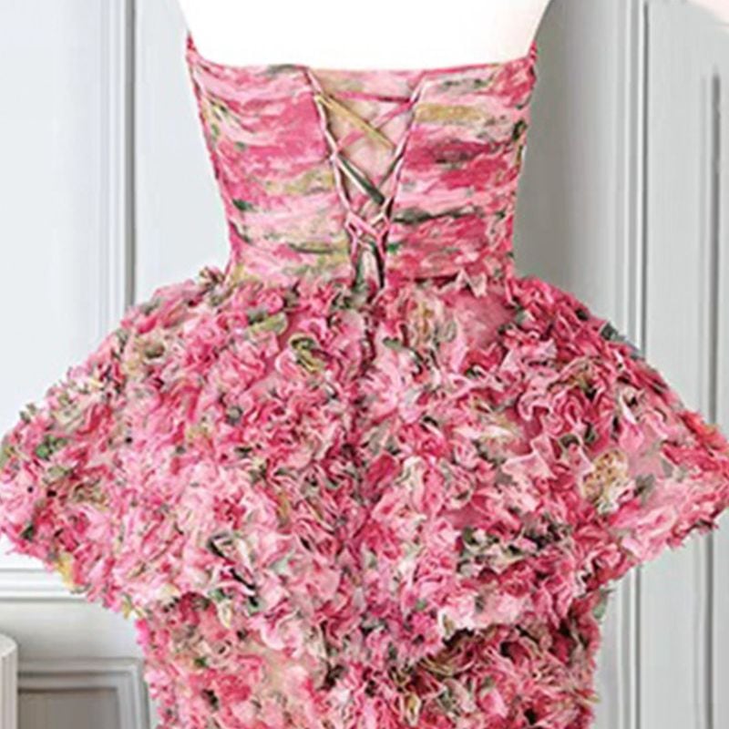 フラワーペプラムマーメイドドレス D1658 | 演奏会・ステージ