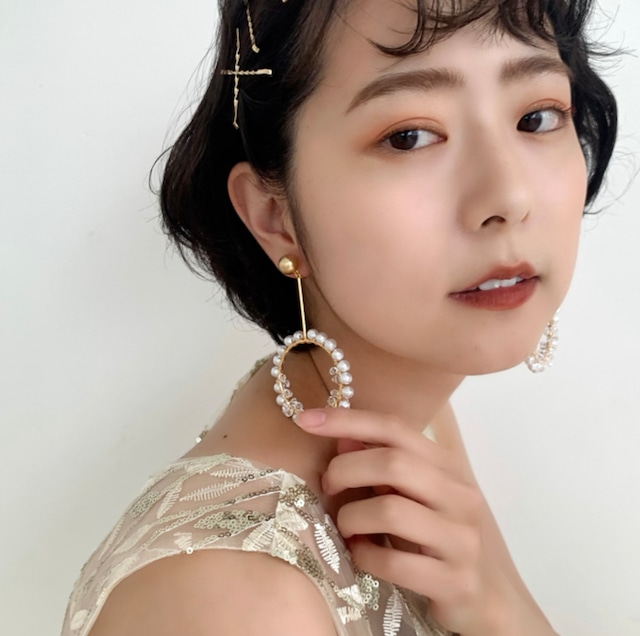 circle of pearl （gold / silver） / pierce・earring
