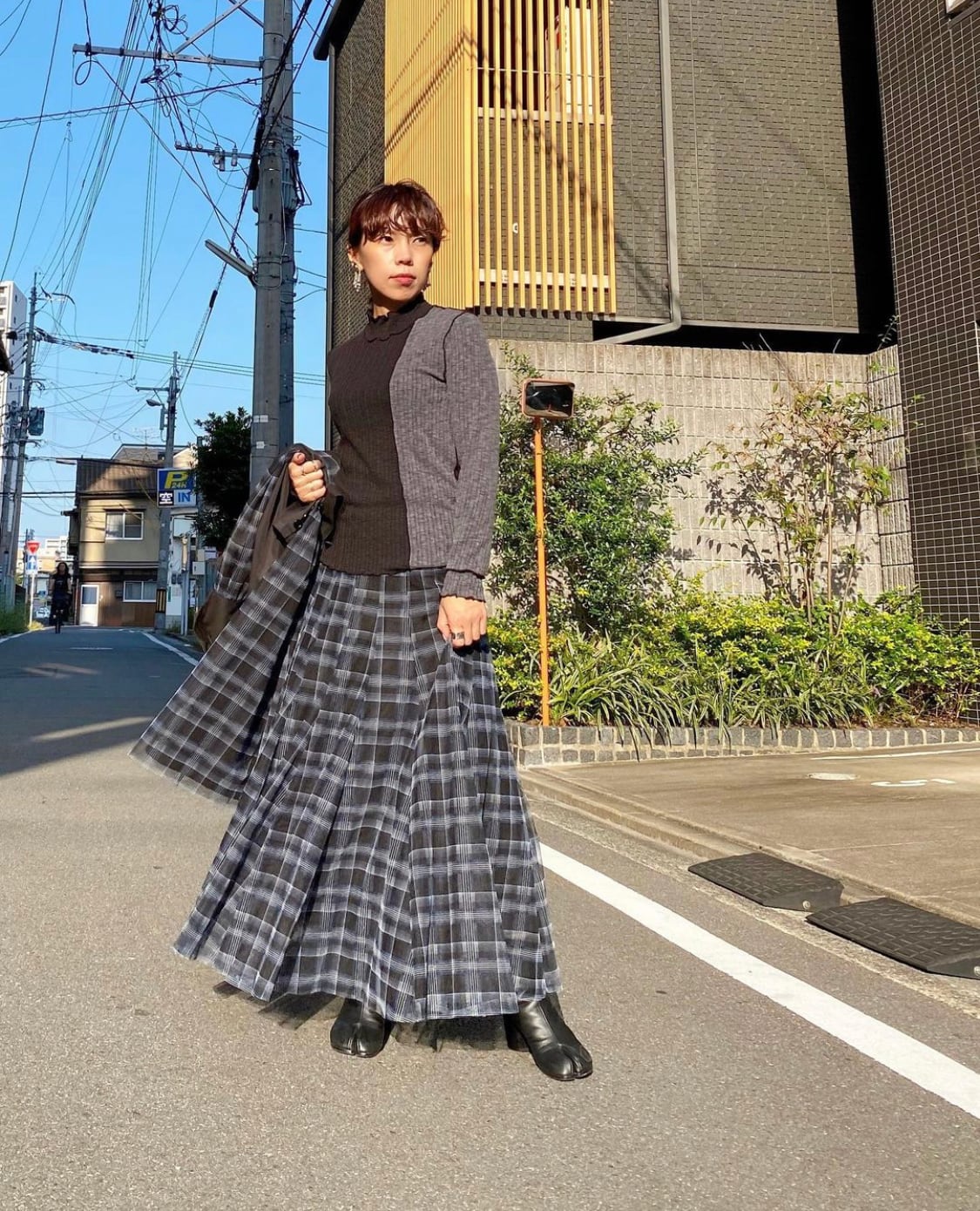 チェックチュールスカート Tranoi Offical Store