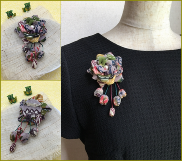 ブローチ  紅型（紫外線が気になる貴方へ）