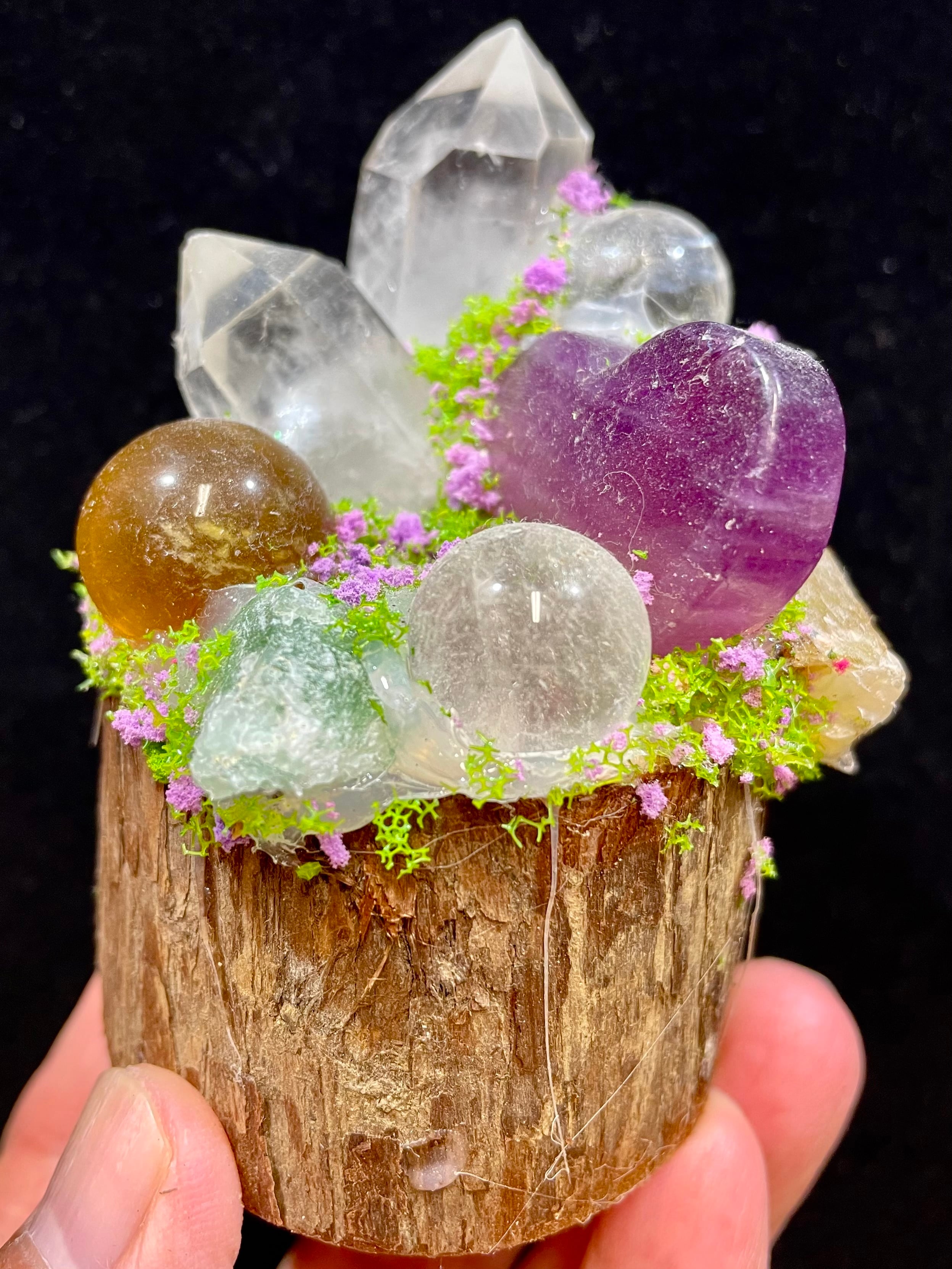 3) 「クリスタルクラスター・ガーデン」ハンドメイド・アート